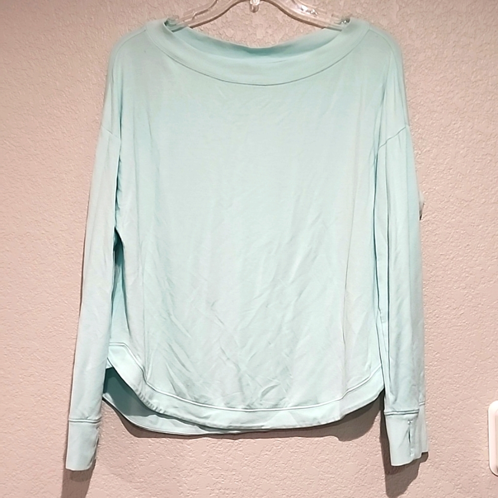 Blue long sleeve top